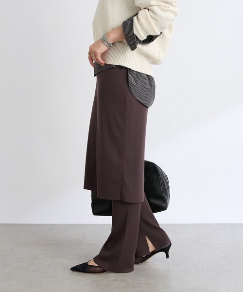 RIVE DROITE（リヴドロワ）の「【キャッチーなアイテム】スカートドッキングニットパンツ（その他パンツ・レディース・ブラック/ブラウン・38/36）」の16枚目の写真