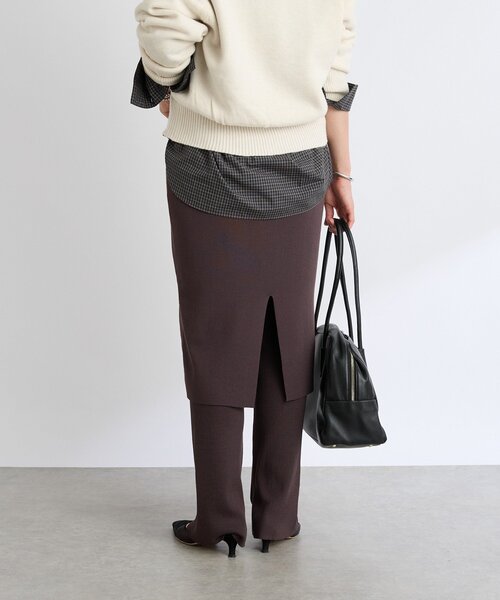 RIVE DROITE（リヴドロワ）の「【キャッチーなアイテム】スカートドッキングニットパンツ（その他パンツ・レディース・ブラック/ブラウン・38/36）」の15枚目の写真