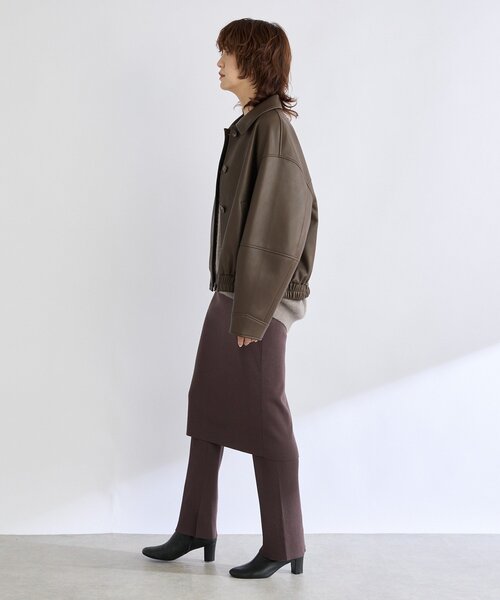 RIVE DROITE（リヴドロワ）の「【キャッチーなアイテム】スカートドッキングニットパンツ（その他パンツ・レディース・ブラック/ブラウン・38/36）」の13枚目の写真