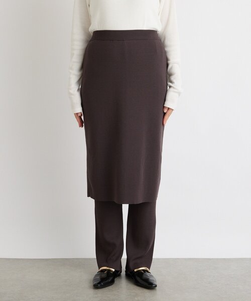 RIVE DROITE（リヴドロワ）の「【キャッチーなアイテム】スカートドッキングニットパンツ（その他パンツ・レディース・ブラック/ブラウン・38/36）」の11枚目の写真