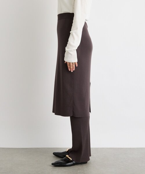 RIVE DROITE（リヴドロワ）の「【キャッチーなアイテム】スカートドッキングニットパンツ（その他パンツ・レディース・ブラック/ブラウン・38/36）」の10枚目の写真