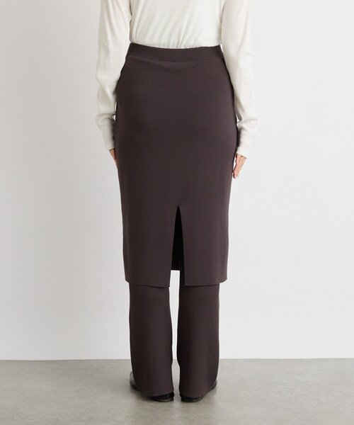 RIVE DROITE（リヴドロワ）の「【キャッチーなアイテム】スカートドッキングニットパンツ（その他パンツ・レディース・ブラック/ブラウン・38/36）」の9枚目の写真