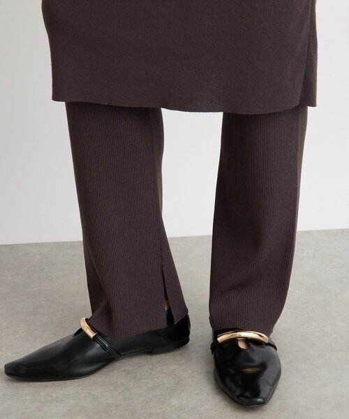 RIVE DROITE（リヴドロワ）の「【キャッチーなアイテム】スカートドッキングニットパンツ（その他パンツ・レディース・ブラック/ブラウン・38/36）」の6枚目の写真
