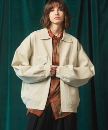 メゾンスペシャル　メタルショートブルゾン　ホワイト メタルショートブルゾン【MAISON SPECIAL/メゾンスペシャル