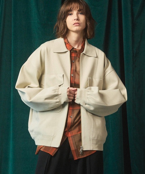 即完売 メゾンスペシャル ドッキングジップブルゾン 2 UNISEX》Prime-Over Double Pocket Knit Zip Blouson/プライム