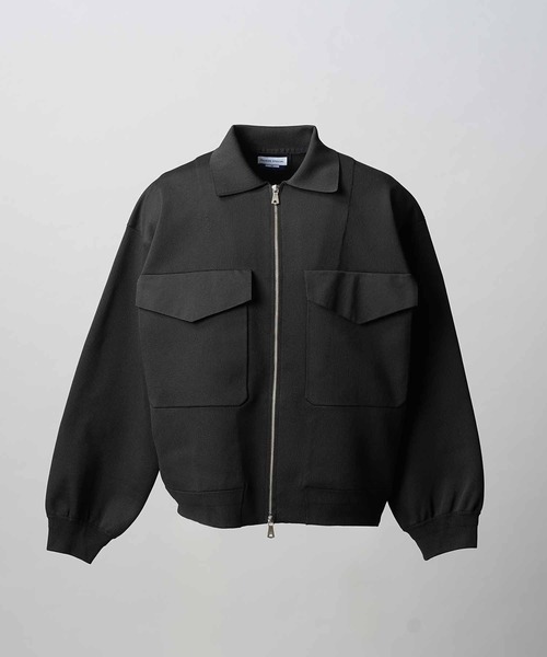 即完売 メゾンスペシャル ドッキングジップブルゾン 2 UNISEX》Prime-Over Double Pocket Knit Zip Blouson/プライムオーバー