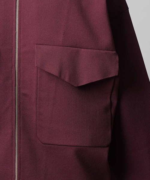 MAISON SPECIAL（メゾンスペシャル）の「《UNISEX》Prime-Over Double Pocket Knit Zip Blouson/プライムオーバーダブルポケットニットジップブルゾン【MAISON SPECIAL/メゾンスペシャル】（ブルゾン・メンズ・アイボリー/ブラック/バーガンディー・0/1/2）」の14枚目の写真