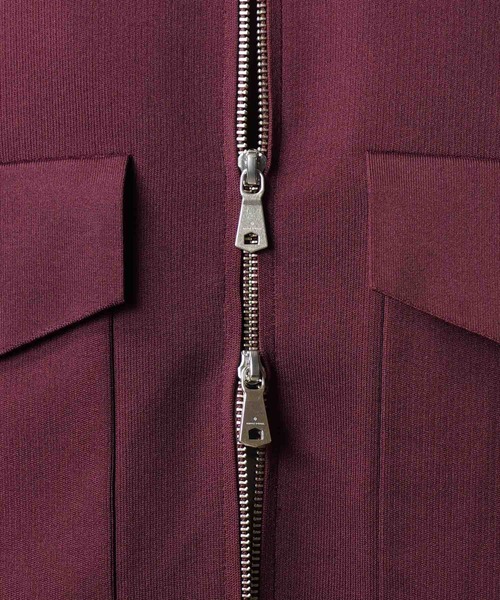 MAISON SPECIAL（メゾンスペシャル）の「《UNISEX》Prime-Over Double Pocket Knit Zip Blouson/プライムオーバーダブルポケットニットジップブルゾン【MAISON SPECIAL/メゾンスペシャル】（ブルゾン・メンズ・アイボリー/ブラック/バーガンディー・0/1/2）」の15枚目の写真