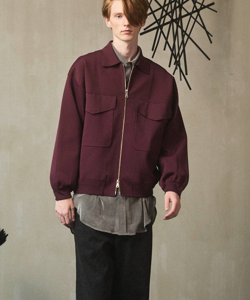 UNISEX》Prime-Over Double Pocket Knit Zip Blouson/プライム