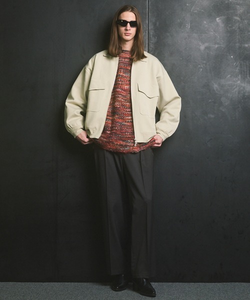 【MAISON SPECIAL】ニットジップブルゾン UNISEX》Prime-Over Double Pocket Knit Zip Blouson/プライムオーバー