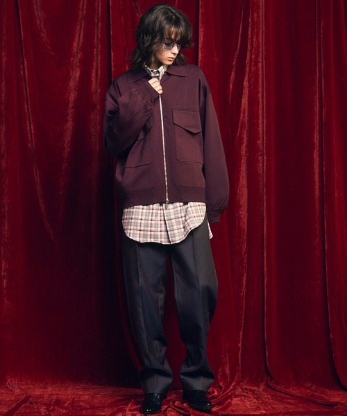 UNISEX》Prime-Over Double Pocket Knit Zip Blouson/プライムオーバー