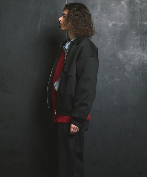 MAISON SPECIAL（メゾンスペシャル）の「《UNISEX》Prime-Over Double Pocket Knit Zip Blouson/プライムオーバーダブルポケットニットジップブルゾン【MAISON SPECIAL/メゾンスペシャル】（ブルゾン・メンズ・アイボリー/ブラック/バーガンディー・0/1/2）」の21枚目の写真