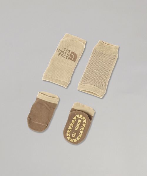 THE NORTH FACE(ザノースフェイス)の「THE NORTH FACE B Nuptse Leg Warmer&Socks Set NNB82410(ソックス/靴下・キッズ・ブルー/ベージュ/パープル・FREE)」の2枚目の写真