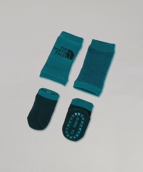 THE NORTH FACE(ザノースフェイス)の「THE NORTH FACE B Nuptse Leg Warmer&Socks Set NNB82410(ソックス/靴下・キッズ・ブルー/ベージュ/パープル・FREE)」の3枚目の写真