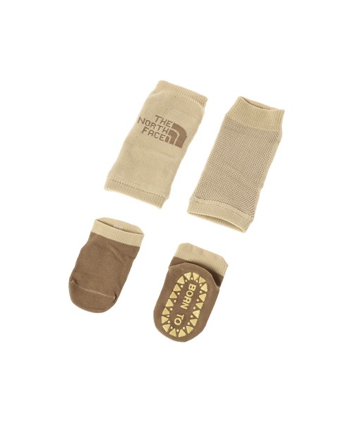 THE NORTH FACE(ザノースフェイス)の「THE NORTH FACE B Nuptse Leg Warmer&Socks Set NNB82410(ソックス/靴下・キッズ・ブルー/ベージュ/パープル・FREE)」の4枚目の写真