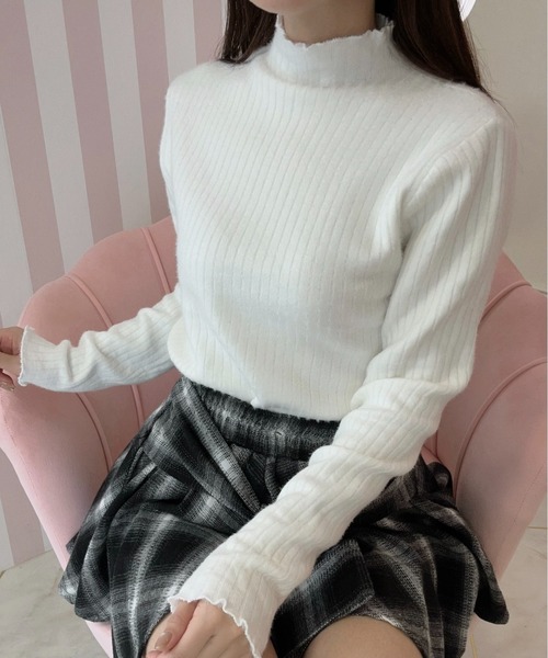 Belle Cie(ベルシー)の「ぬくもりあったか 裏シャギー リブニットセーター レディース 裏起毛 あったか トップス(ニット/セーター・レディース・グレー/ボルドー/ブラック/アイボリー/ホワイト/ブラウン/グリーン/ベージュ・FREE)」の18枚目の写真