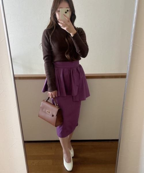 Belle Cie(ベルシー)の「ぬくもりあったか 裏シャギー リブニットセーター レディース 裏起毛 あったか トップス(ニット/セーター・レディース・グレー/ボルドー/ブラック/アイボリー/ホワイト/ブラウン/グリーン/ベージュ・FREE)」の21枚目の写真