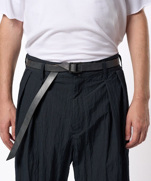 wjk(ダヴルジェイケイ)の「mko13196- W-ring long belt ベルト(8986 bl44h)(ベルト・メンズ・ブラック/グレー・FREE)」の3枚目の写真