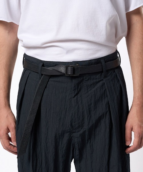 wjk(ダヴルジェイケイ)の「mko13196- W-ring long belt ベルト(8986 bl44h)(ベルト・メンズ・ブラック/グレー・FREE)」の6枚目の写真