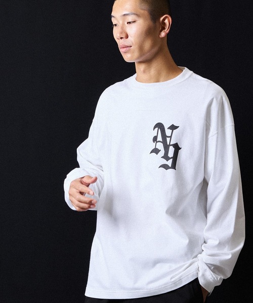 NUMBER (N)INE(ナンバーナイン)の「PREMIUM COTTON NUMBERING LOGO FOOTBALL L/S T-SHIRT / プレミアム コットン ナンバリング ロゴプリント フットボール ロンT(Tシャツ/カットソー・メンズ・ブラック/オリーブ/ホワイト・2/3/4)」の8枚目の写真