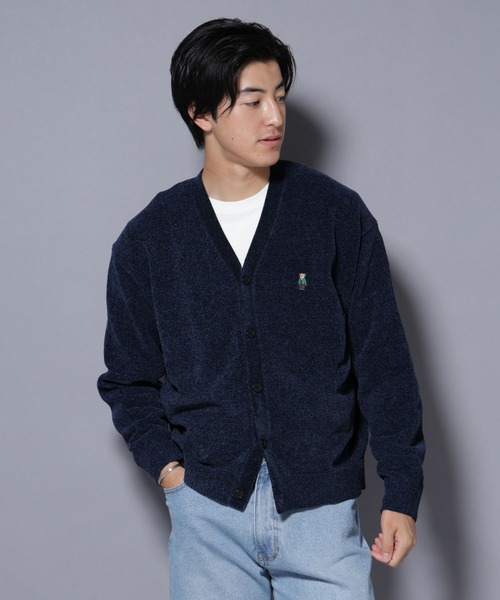 ナノ・ユニバース　カーディガン フェイクスエードトッパーカーディガン - チャコール &frasl; S