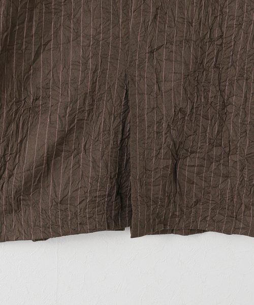 JOURNAL STANDARD（ジャーナルスタンダード）の「シュリンクストライプジャケット（その他アウター・レディース・ブラウン・FREE）」の10枚目の写真