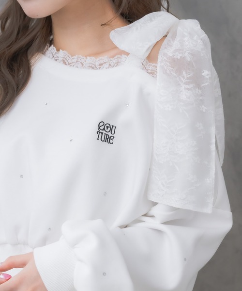 couture BY ROJITA(クチュールバイロジータ)の「【セットアップ対応】ワンショルリボンスウェットトップス(スウェット・レディース・ホワイト/ブラック/グレー・FREE)」の20枚目の写真