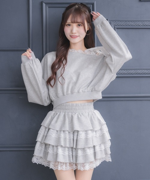 couture BY ROJITA(クチュールバイロジータ)の「【セットアップ対応】ワンショルリボンスウェットトップス(スウェット・レディース・ホワイト/ブラック/グレー・FREE)」の22枚目の写真