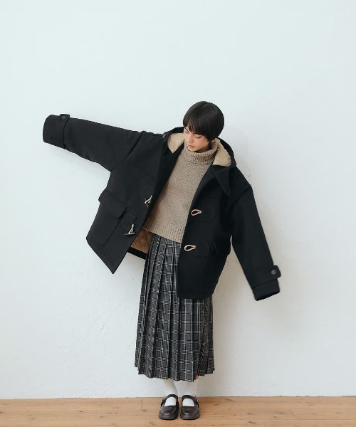 KALENO（カレノ）の「unisex / over duffel coat（ダッフルコート・レディース・ベージュ・FREE）」の10枚目の写真