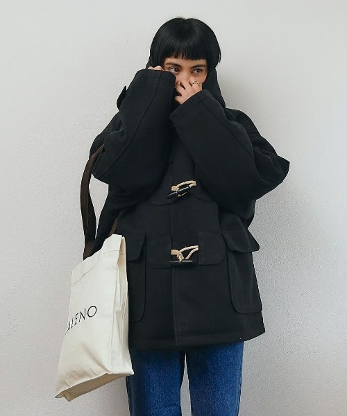 KALENO（カレノ）の「unisex / over duffel coat（ダッフルコート・レディース・ベージュ・FREE）」の14枚目の写真