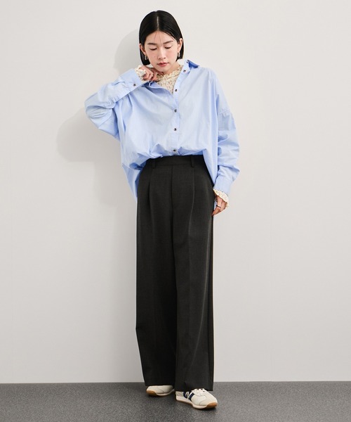 le cercle ADAM ET ROPE'(ルセルクルアダムエロペ)の「ハイネックレーストップス(Tシャツ/カットソー・レディース・ホワイト/ブラウン/ブラック・FREE)」の19枚目の写真