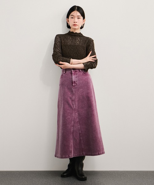 le cercle ADAM ET ROPE'(ルセルクルアダムエロペ)の「ハイネックレーストップス(Tシャツ/カットソー・レディース・ホワイト/ブラウン/ブラック・FREE)」の18枚目の写真