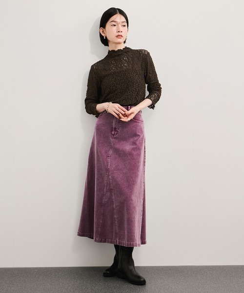 le cercle ADAM ET ROPE'(ルセルクルアダムエロペ)の「ハイネックレーストップス(Tシャツ/カットソー・レディース・ホワイト/ブラウン/ブラック・FREE)」の17枚目の写真