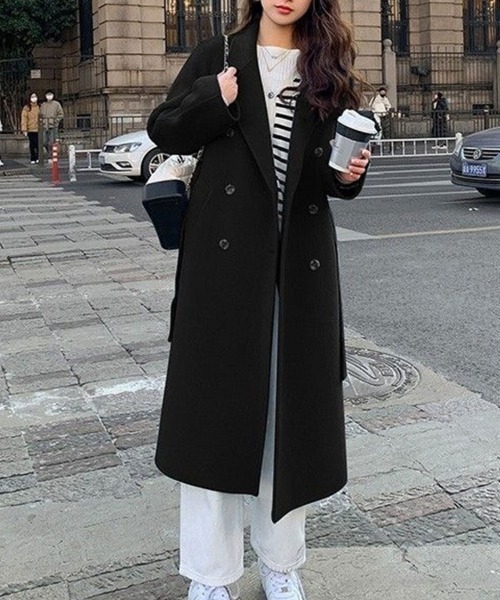 SallyLunn（サリーラン）の「ウールタッチトレンチコート（トレンチコート・レディース・アイボリー/ブラック・MEDIUM/LARGE）」の5枚目の写真