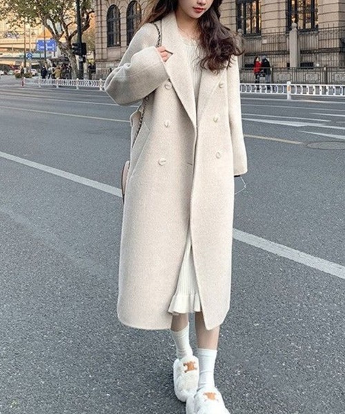 SallyLunn（サリーラン）の「ウールタッチトレンチコート（トレンチコート・レディース・アイボリー/ブラック・MEDIUM/LARGE）」の7枚目の写真
