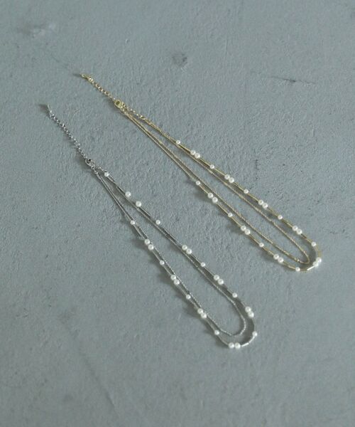 Green　Parks（グリーンパークス）の「every walk.2連パールパイプネックレス（ネックレス・レディース・ゴールド/シルバー・FREE）」の3枚目の写真