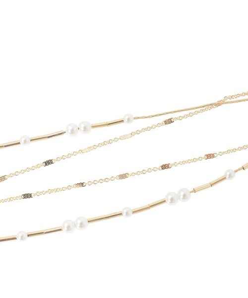 Green　Parks（グリーンパークス）の「every walk.2連パールパイプネックレス（ネックレス・レディース・ゴールド/シルバー・FREE）」の7枚目の写真