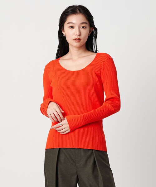 MARW UNITED ARROWS（マルゥ ユナイテッドアローズ）の「＜MARW UNITED ARROWS＞ラウンドネック ニット（ニット/セーター・レディース・ブラック/オフホワイト/ライトグレー/オレンジ・FREE）」の13枚目の写真