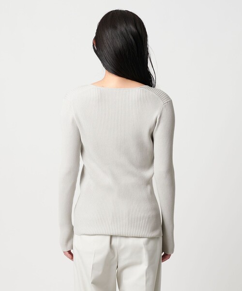 MARW UNITED ARROWS（マルゥ ユナイテッドアローズ）の「＜MARW UNITED ARROWS＞ラウンドネック ニット（ニット/セーター・レディース・ブラック/オフホワイト/ライトグレー/オレンジ・FREE）」の18枚目の写真