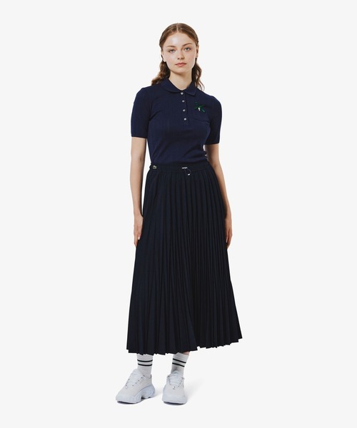 LACOSTE(ラコステ)の「変形プリーツAラインスカート(スカート・レディース・ネイビー/オフホワイト・38/34/40/36)」の21枚目の写真