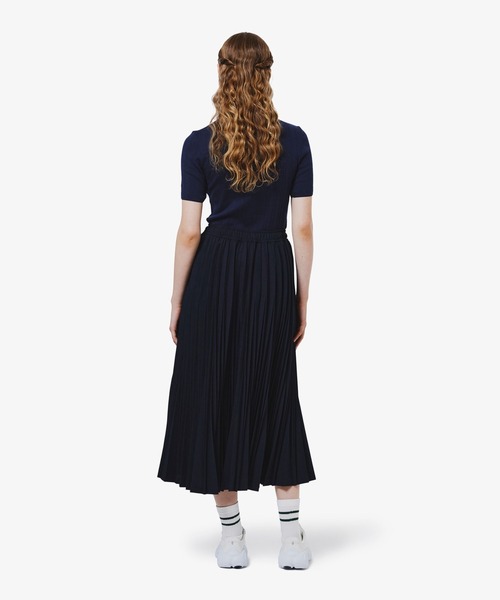 LACOSTE(ラコステ)の「変形プリーツAラインスカート(スカート・レディース・ネイビー/オフホワイト・38/34/40/36)」の22枚目の写真