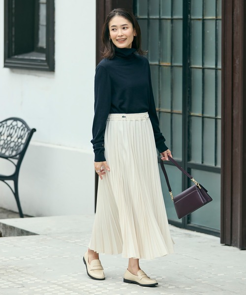 Lacoste プリーツスカート 白 セール】変形プリーツAラインスカート（スカート）｜LACOSTE（ラコステ