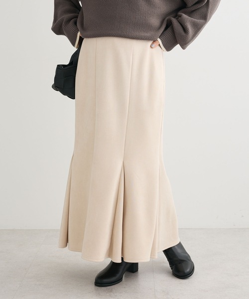 セール】なめらかタッチスウェード調マーメイドスカート（スカート