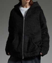 cussil | 【cussil/クシル】ダブルジップパーカーシャギーショート丈ブルゾンジャケット(パーカー)