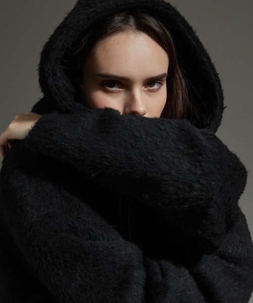 cussil（クシル）の「【cussil/クシル】ダブルジップパーカーシャギーショート丈ブルゾンジャケット（パーカー・メンズ・グレー/ブラック・S/L/M）」の8枚目の写真