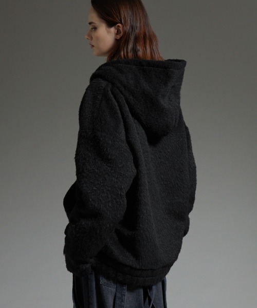 cussil（クシル）の「【cussil/クシル】ダブルジップパーカーシャギーショート丈ブルゾンジャケット（パーカー・メンズ・グレー/ブラック・S/L/M）」の16枚目の写真