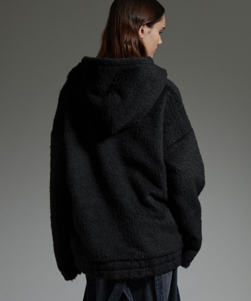 cussil（クシル）の「【cussil/クシル】ダブルジップパーカーシャギーショート丈ブルゾンジャケット（パーカー・メンズ・グレー/ブラック・S/L/M）」の17枚目の写真