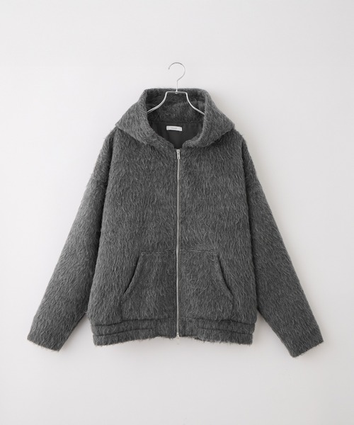 cussil（クシル）の「【cussil/クシル】ダブルジップパーカーシャギーショート丈ブルゾンジャケット（パーカー・メンズ・グレー/ブラック・S/L/M）」の16枚目の写真