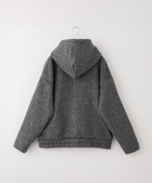 cussil（クシル）の「【cussil/クシル】ダブルジップパーカーシャギーショート丈ブルゾンジャケット（パーカー・メンズ・グレー/ブラック・S/L/M）」の17枚目の写真