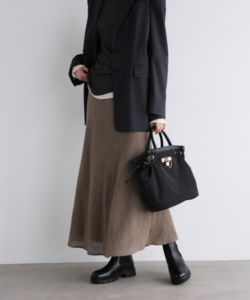 BABYLONE（バビロン）の「パイピングトート（トートバッグ・レディース・ブラウン/ブラック・フリー）」の5枚目の写真